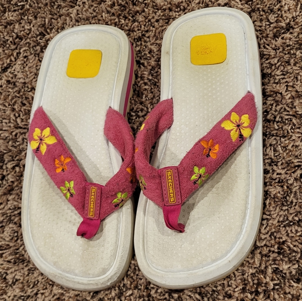 Skechers Pink Floral Sandals